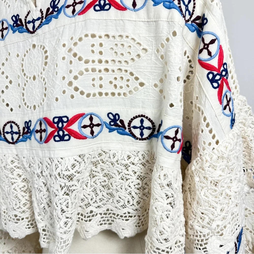 Anthropologie ruffle lace